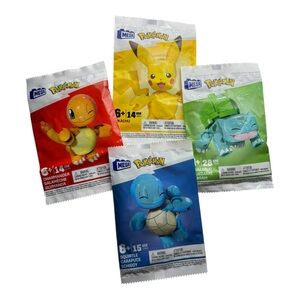 MEGA Pokémon Mini Build Lot – Bulbasaur Squirtle Charmander Pikachu (Sealed)